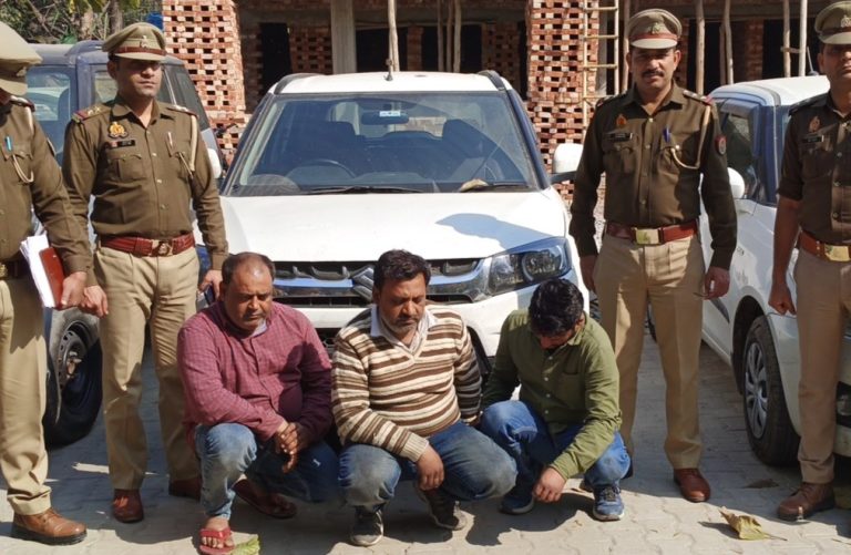 मुरादाबाद सिबिल लाइन पुलिस ने चार पहिया वाहन चोरी करने वाले गिरोह का किया खुलासा