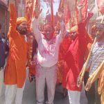 राजस्थान मेहंदीपुर बालाजी दरबार से पद यात्रा कर ज्योत लेकर आए