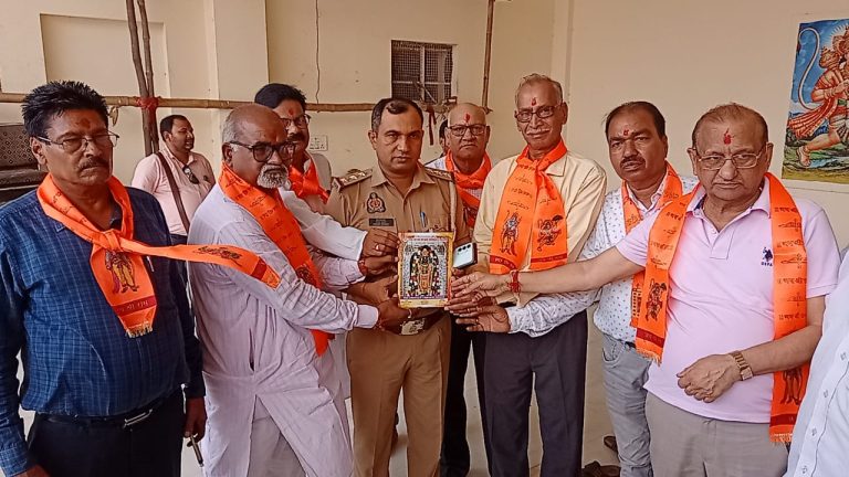श्री राम कथा मंचन समिति के तत्वाधान में रामलीला भूमि पूजन कर, की प्रेस वार्ता।